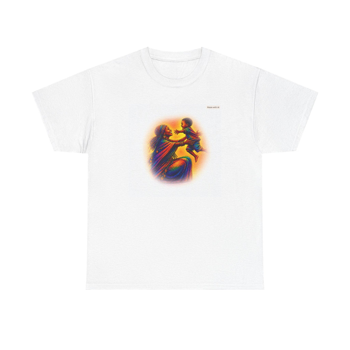 A Mother's Love Illustration Tee | Vintage Neon Art
