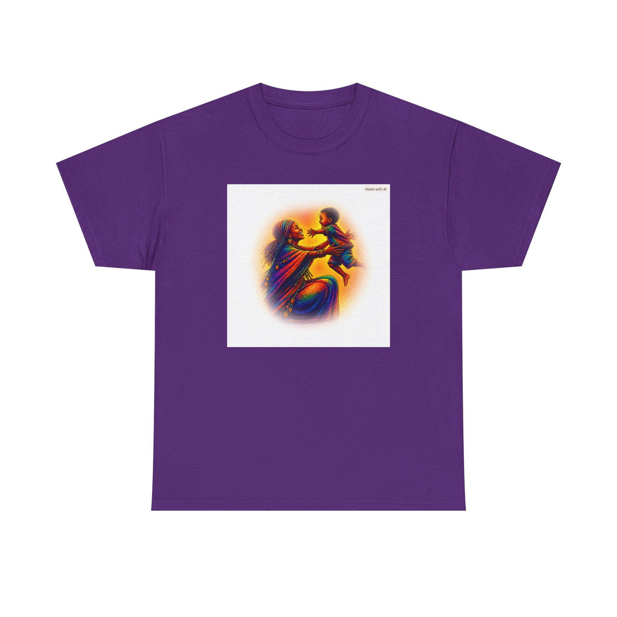 A Mother's Love Illustration Tee | Vintage Neon Art