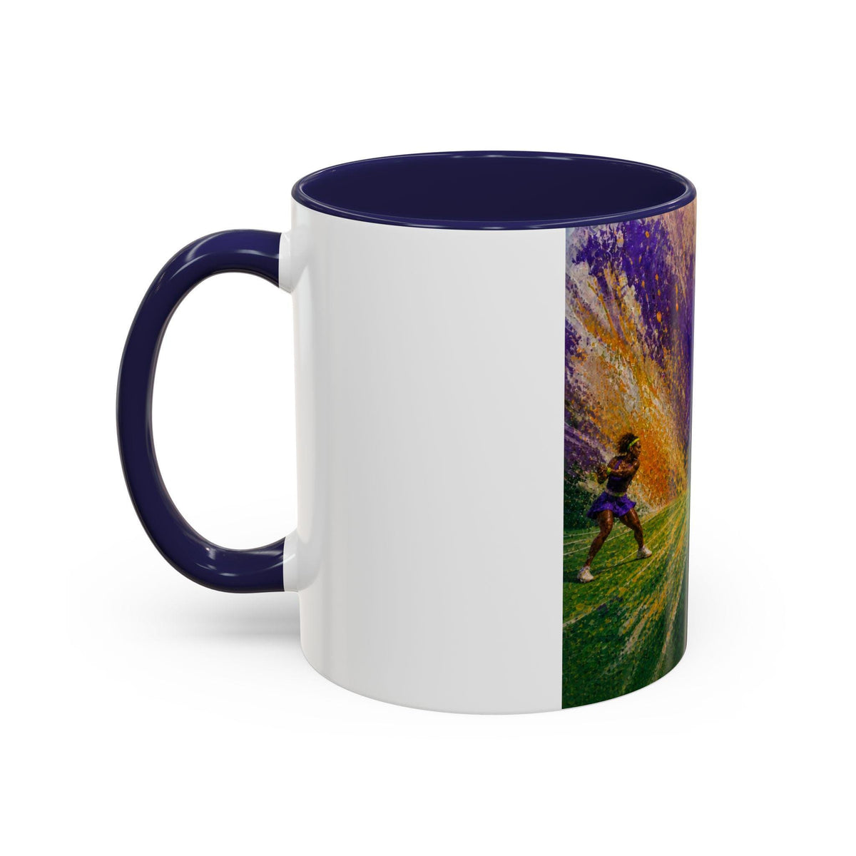 Colorful Abstract Tennis Art Mug | Accent Coffee Mug