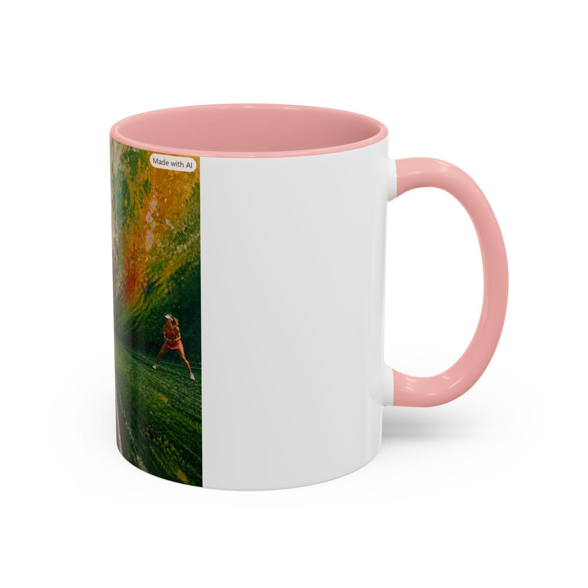Colorful Abstract Tennis Art Mug | Accent Coffee Mug