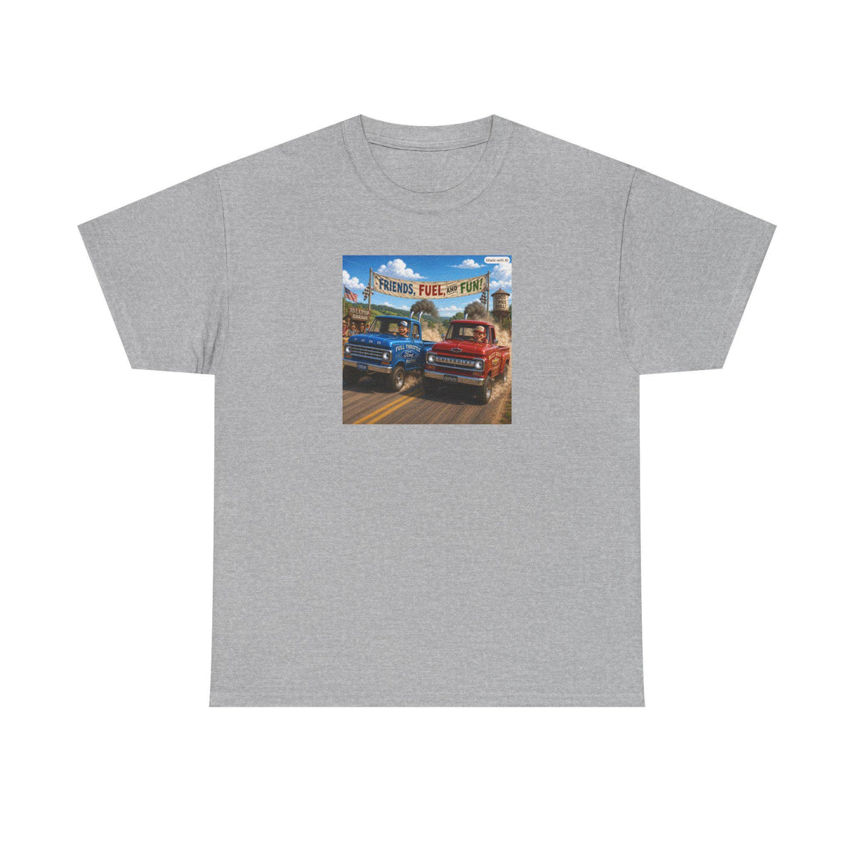 Vintage Pickup Trucks Tee | Retro Route 66 Gas Station Graphic