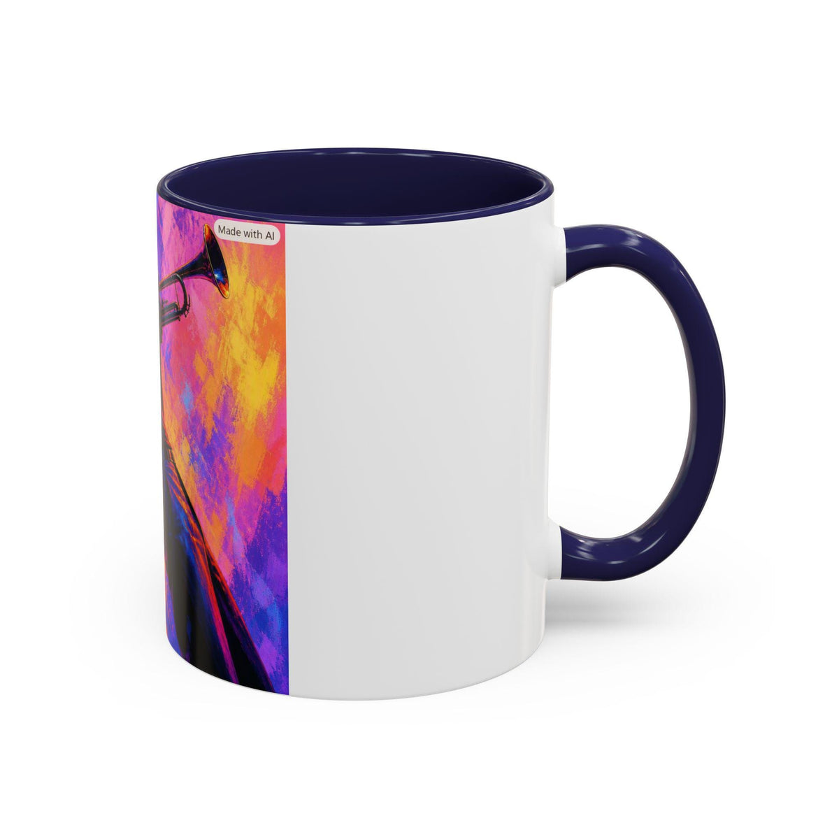 Colorful Jazz Trumpet Player Mug | Accent Coffee Mug