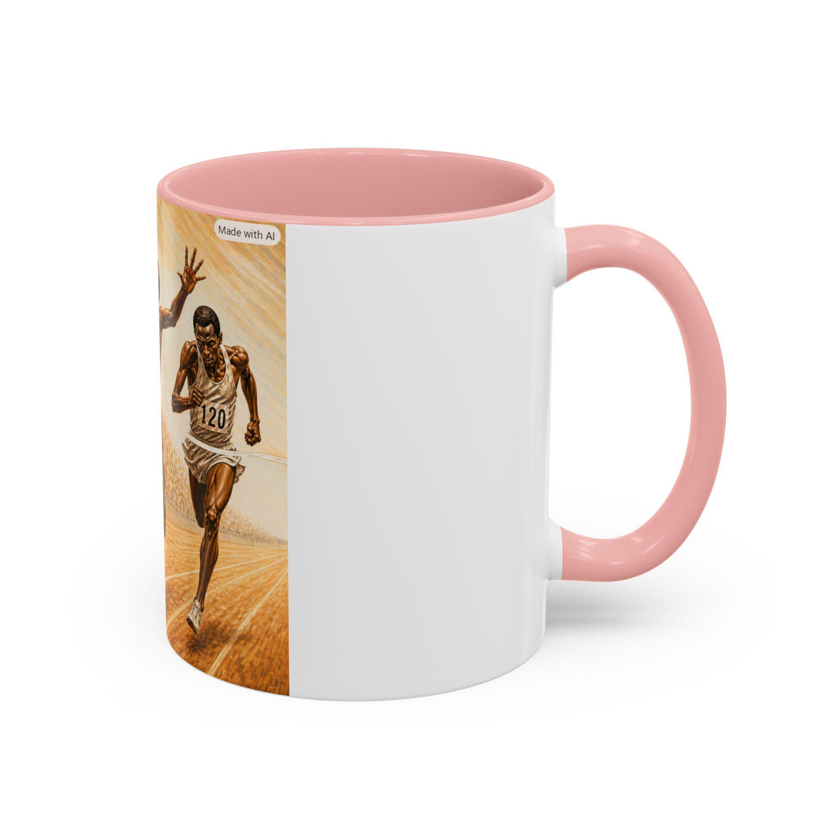Track Race Finish Line Runner Mug | Coffee Cup, Athletic Marathon Design