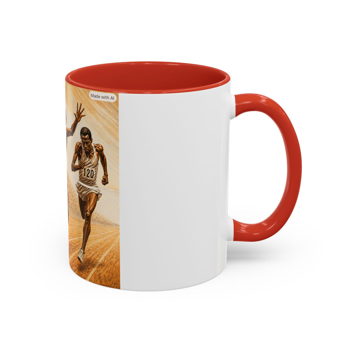 Track Race Finish Line Runner Mug | Coffee Cup, Athletic Marathon Design