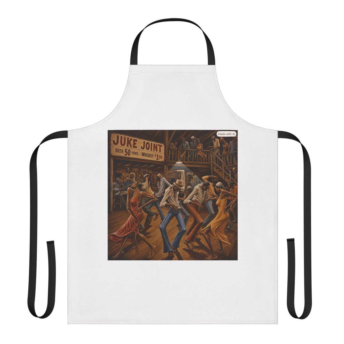 Juke Joint Dancing Scene Apron | Vintage Soul Music Illustration