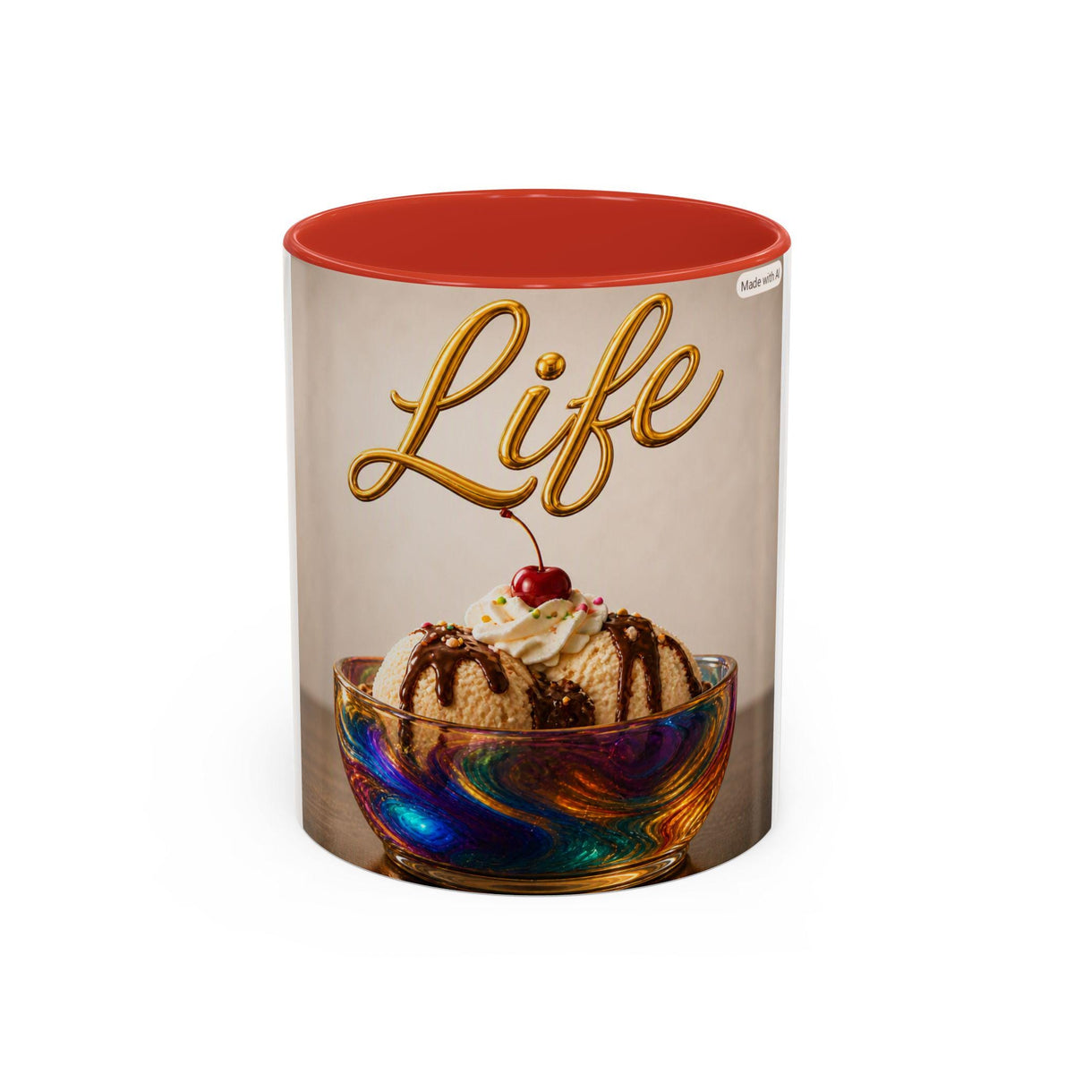 Life Ice Cream Sundae Mug | Accent Coffee Mug 11oz 15oz