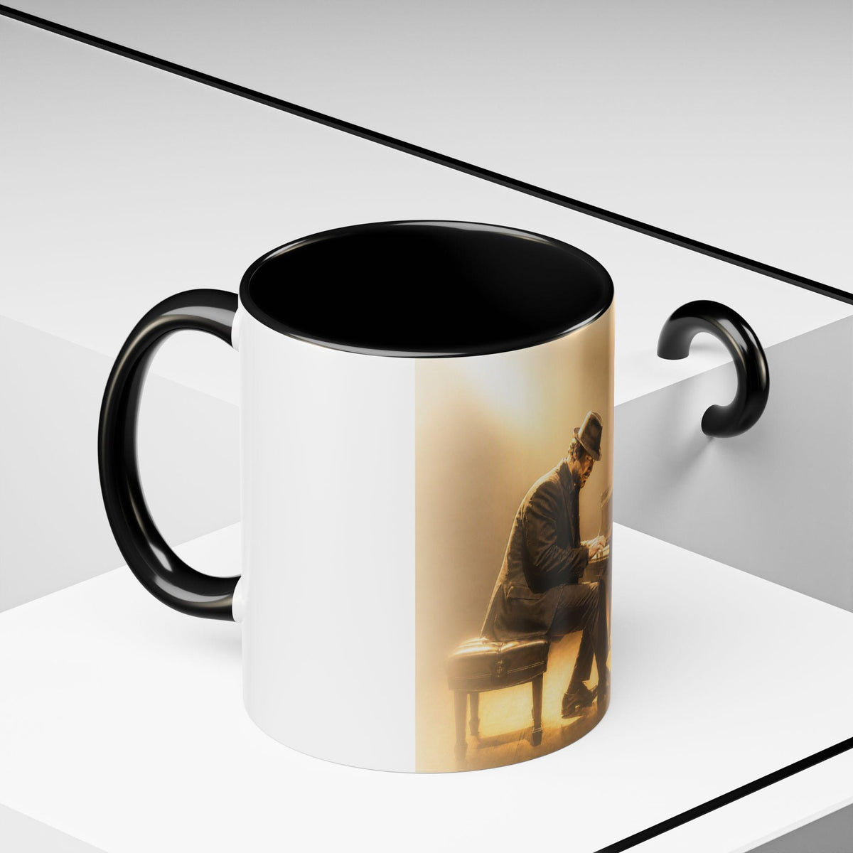 Vintage Jazz Pianist Coffee Mug | Accent 11oz or 15oz