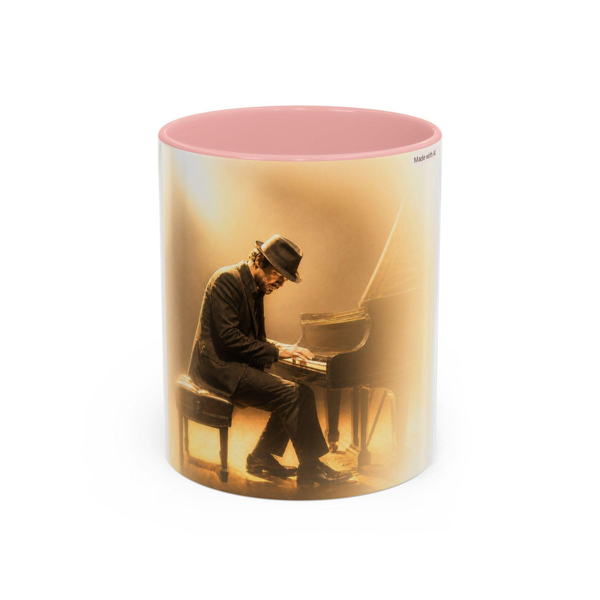 Vintage Jazz Pianist Coffee Mug | Accent 11oz or 15oz
