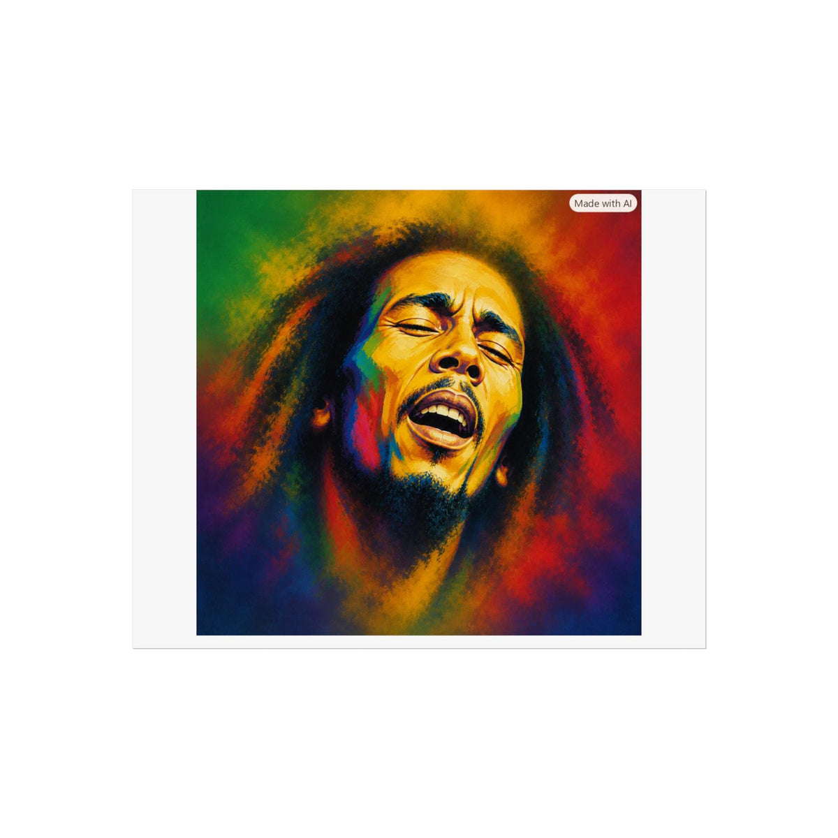 Colorful Reggae Portrait Poster | Fine Art Print