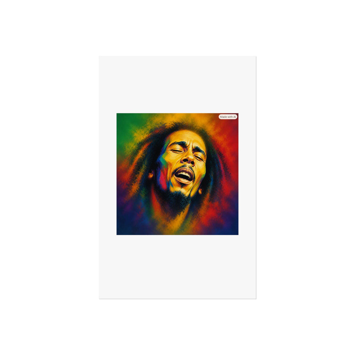 Colorful Reggae Portrait Poster | Fine Art Print