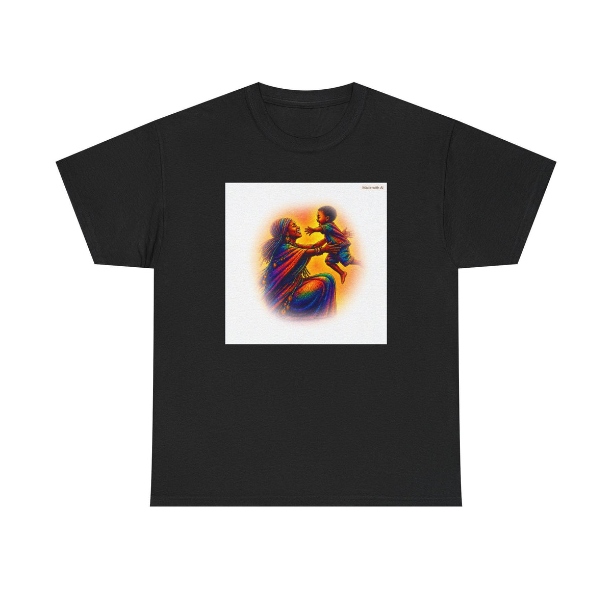 A Mother's Love Illustration Tee | Vintage Neon Art