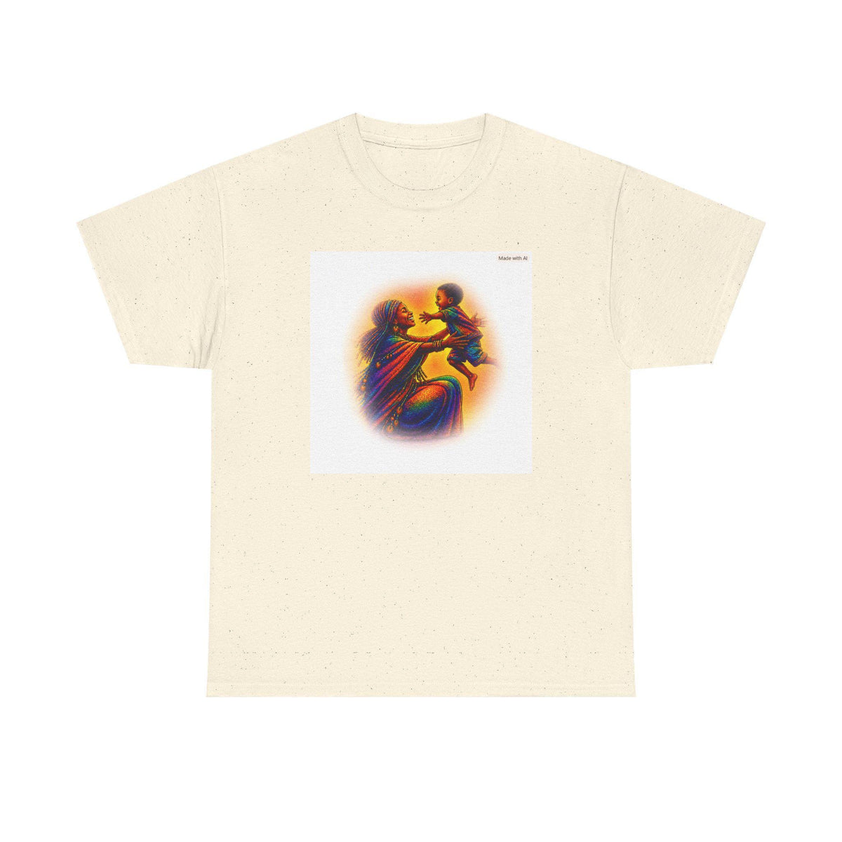 A Mother's Love Illustration Tee | Vintage Neon Art