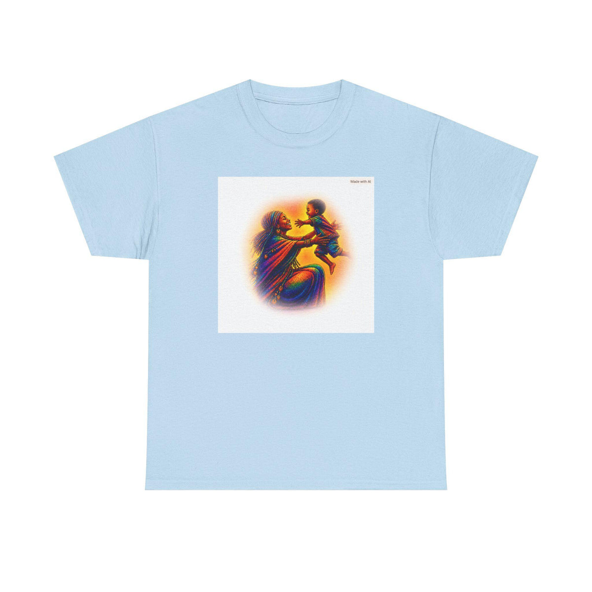 A Mother's Love Illustration Tee | Vintage Neon Art
