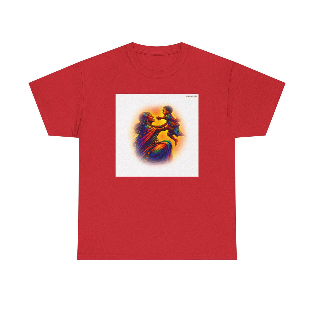 A Mother's Love Illustration Tee | Vintage Neon Art