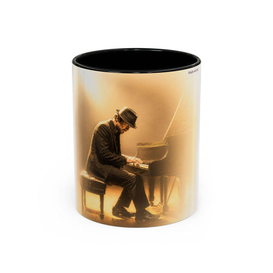 Vintage Jazz Pianist Coffee Mug | Accent 11oz or 15oz