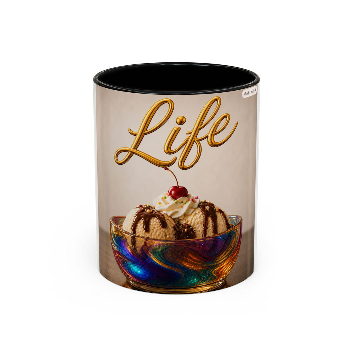 Life Ice Cream Sundae Mug | Accent Coffee Mug 11oz 15oz