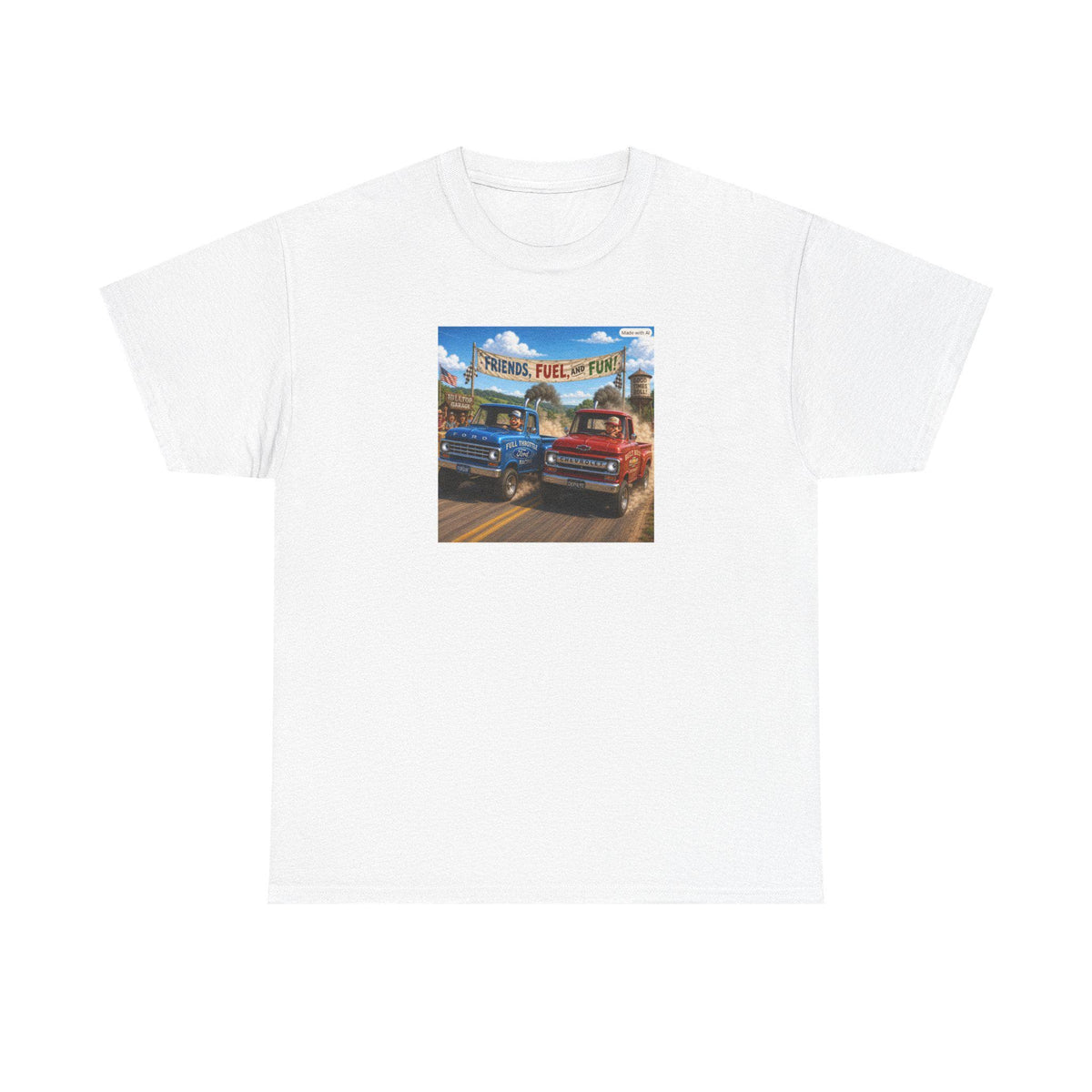 Vintage Pickup Trucks Tee | Retro Route 66 Gas Station Graphic