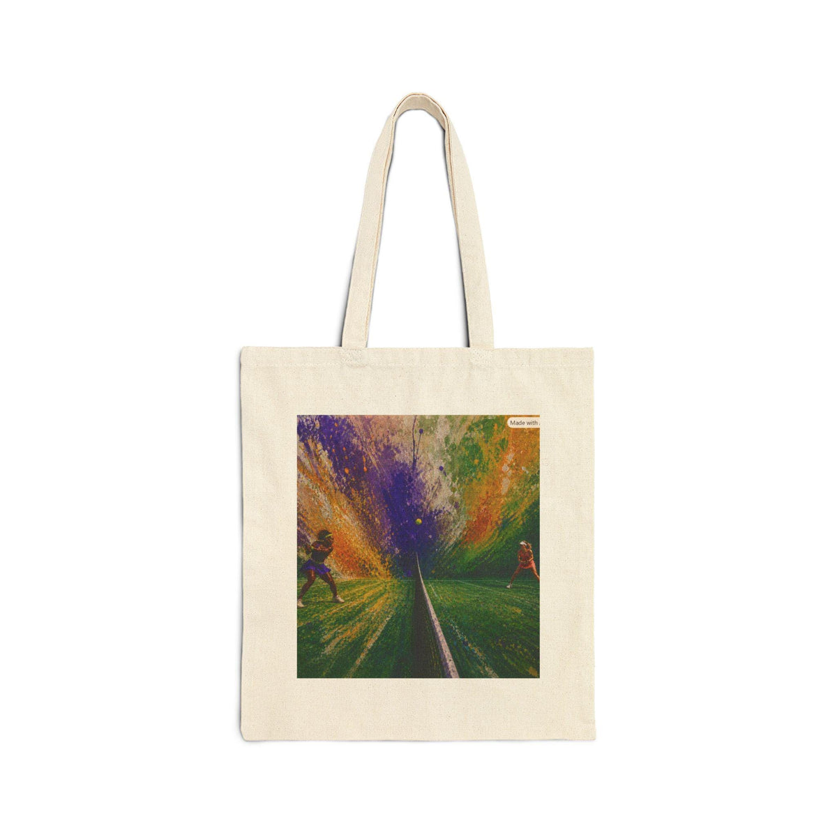 Tennis Color Explosion Painting Tote Bag | Abstract
