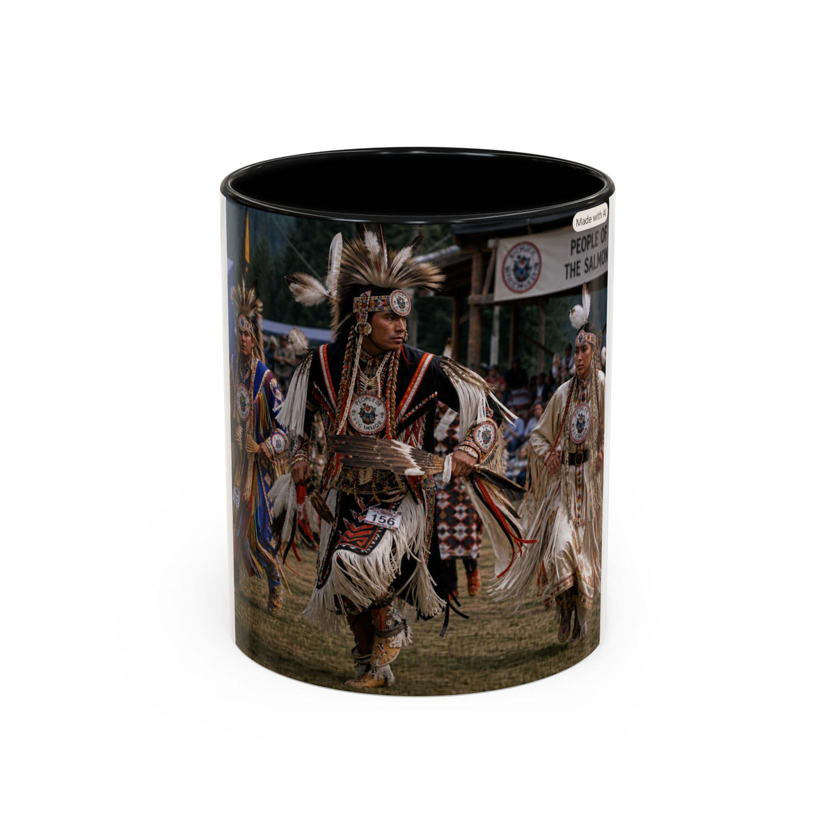 Native Powwow Dancers Mug | Accent Coffee Mug 11oz 15oz