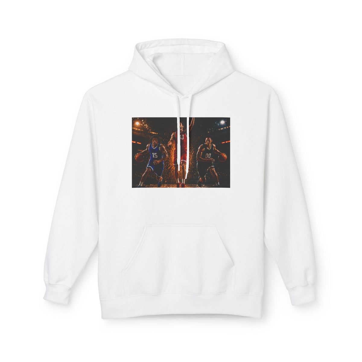 Basketball Players Split Image Hoodie | Urban Court Night