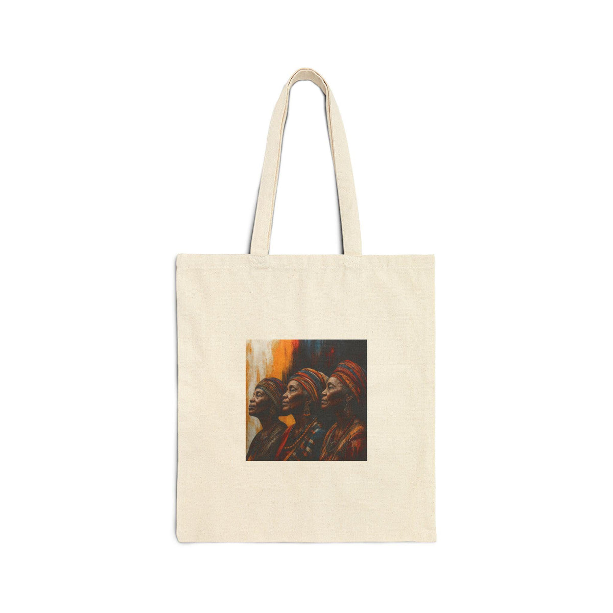 African Women Portrait Tote Bag | Canvas Grocery Market Bag