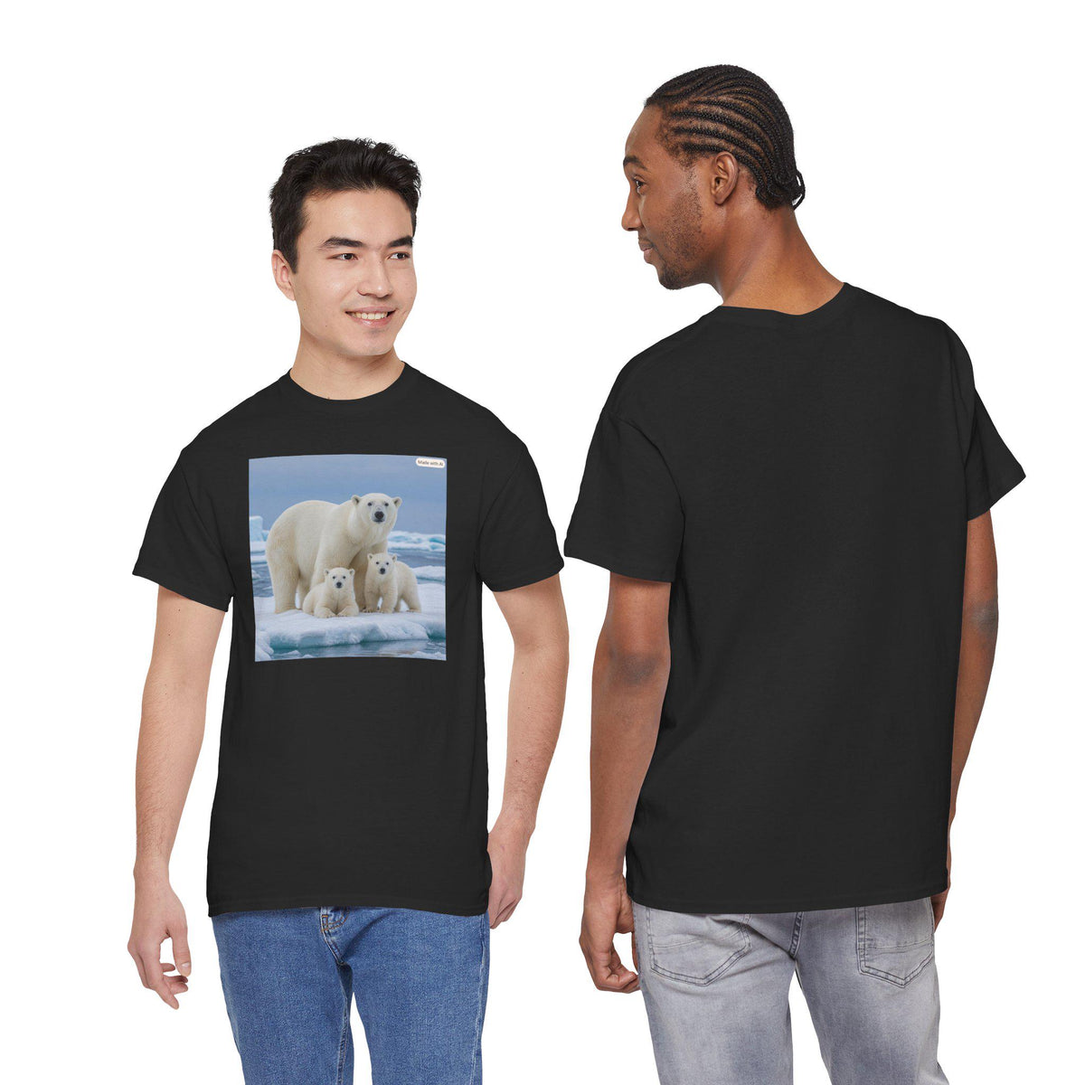 Polar Bear Family Tee | Arctic Wildlife Graphic Shirt