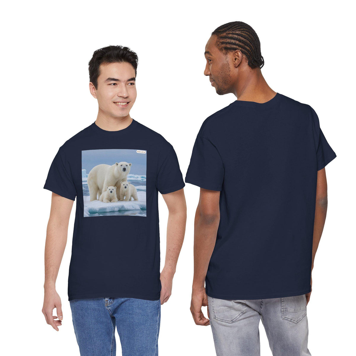 Polar Bear Family Tee | Arctic Wildlife Graphic Shirt