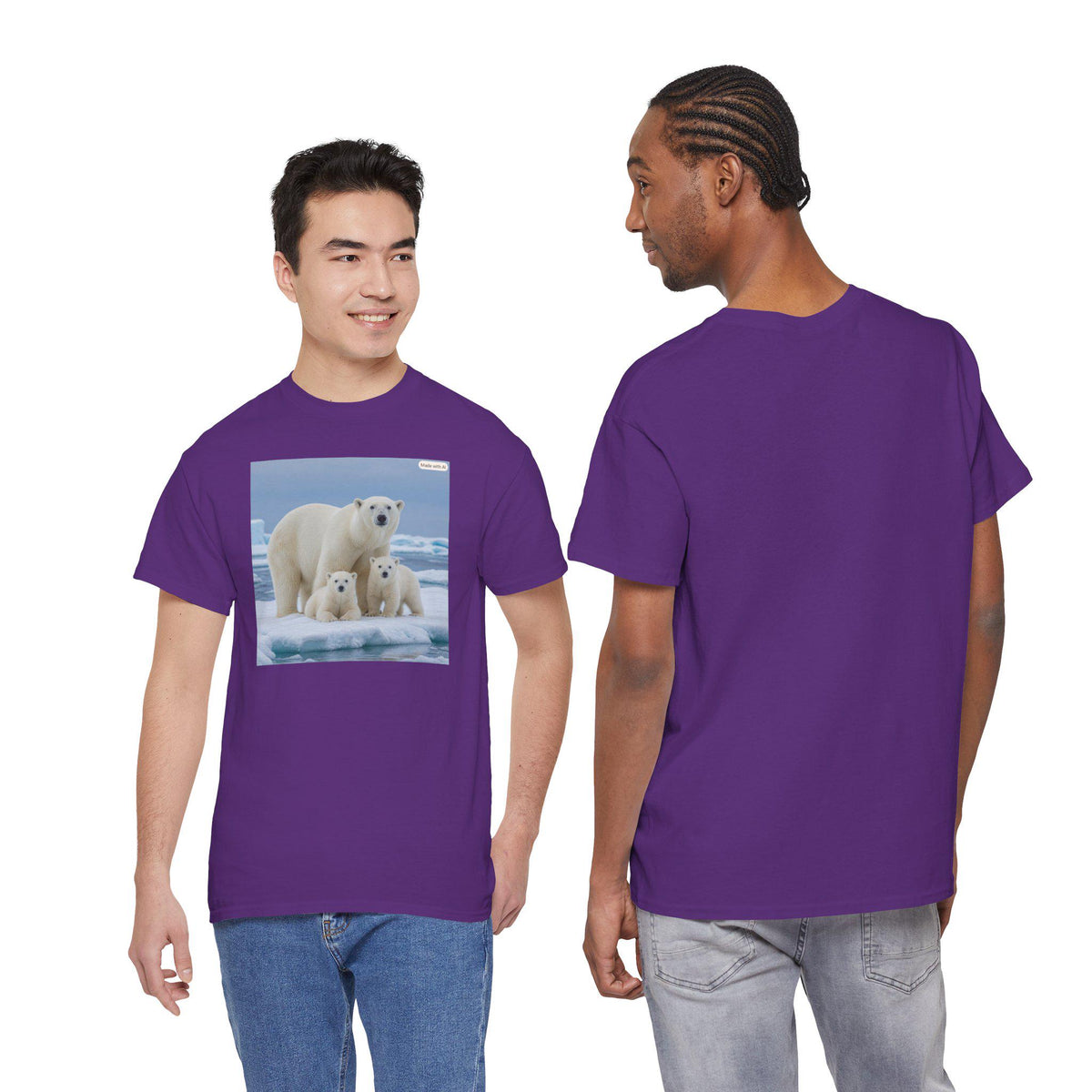 Polar Bear Family Tee | Arctic Wildlife Graphic Shirt