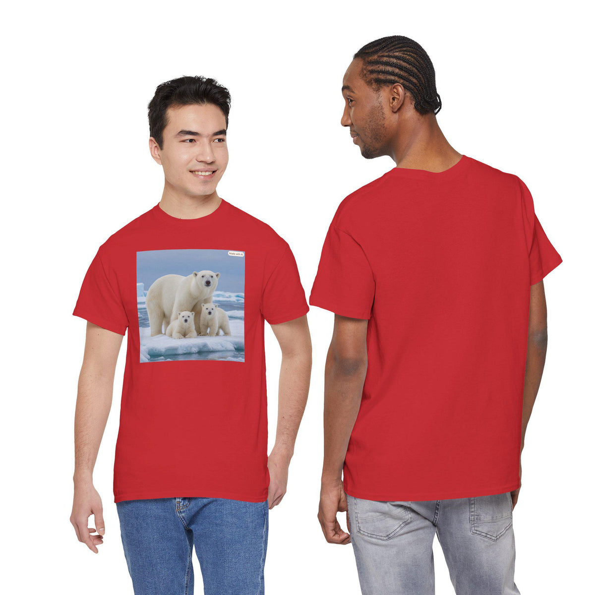 Polar Bear Family Tee | Arctic Wildlife Graphic Shirt