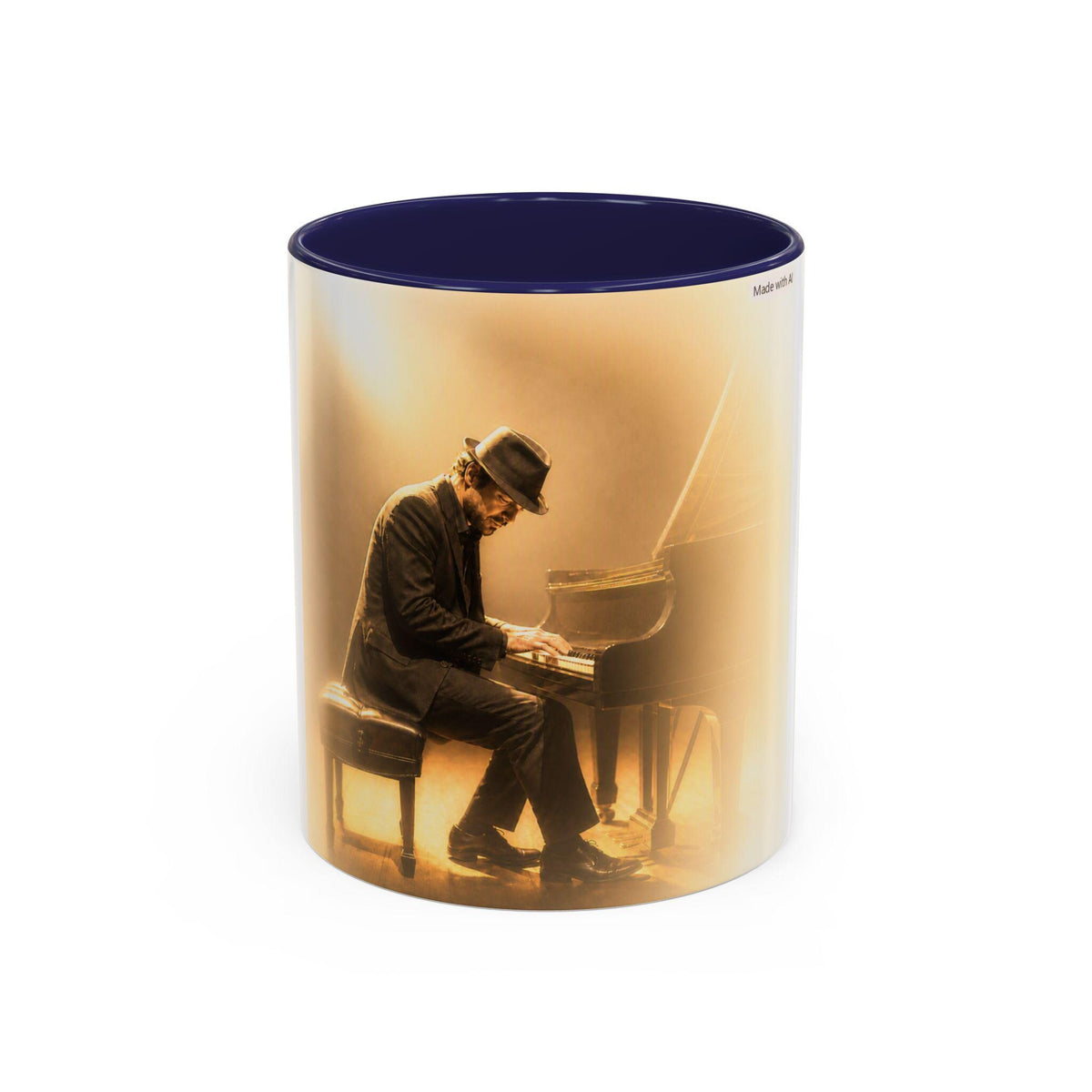 Vintage Jazz Pianist Coffee Mug | Accent 11oz or 15oz