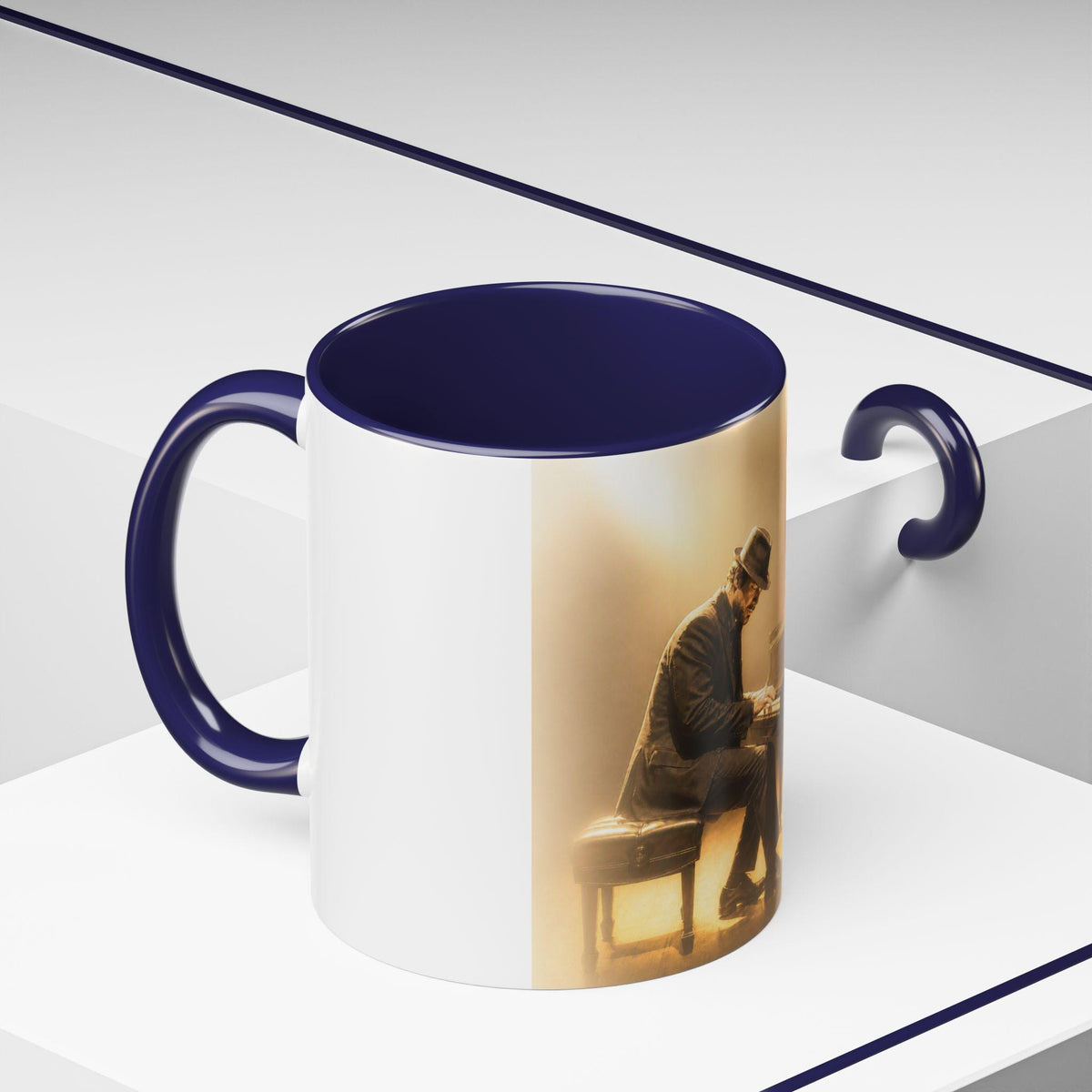 Vintage Jazz Pianist Coffee Mug | Accent 11oz or 15oz