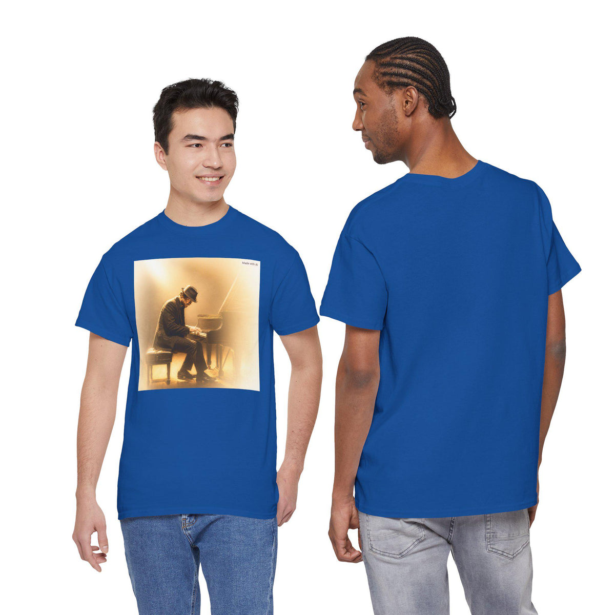 Pianist at Piano T-Shirt | Vintage Music Photo Tee, Musician Graphic Shirt