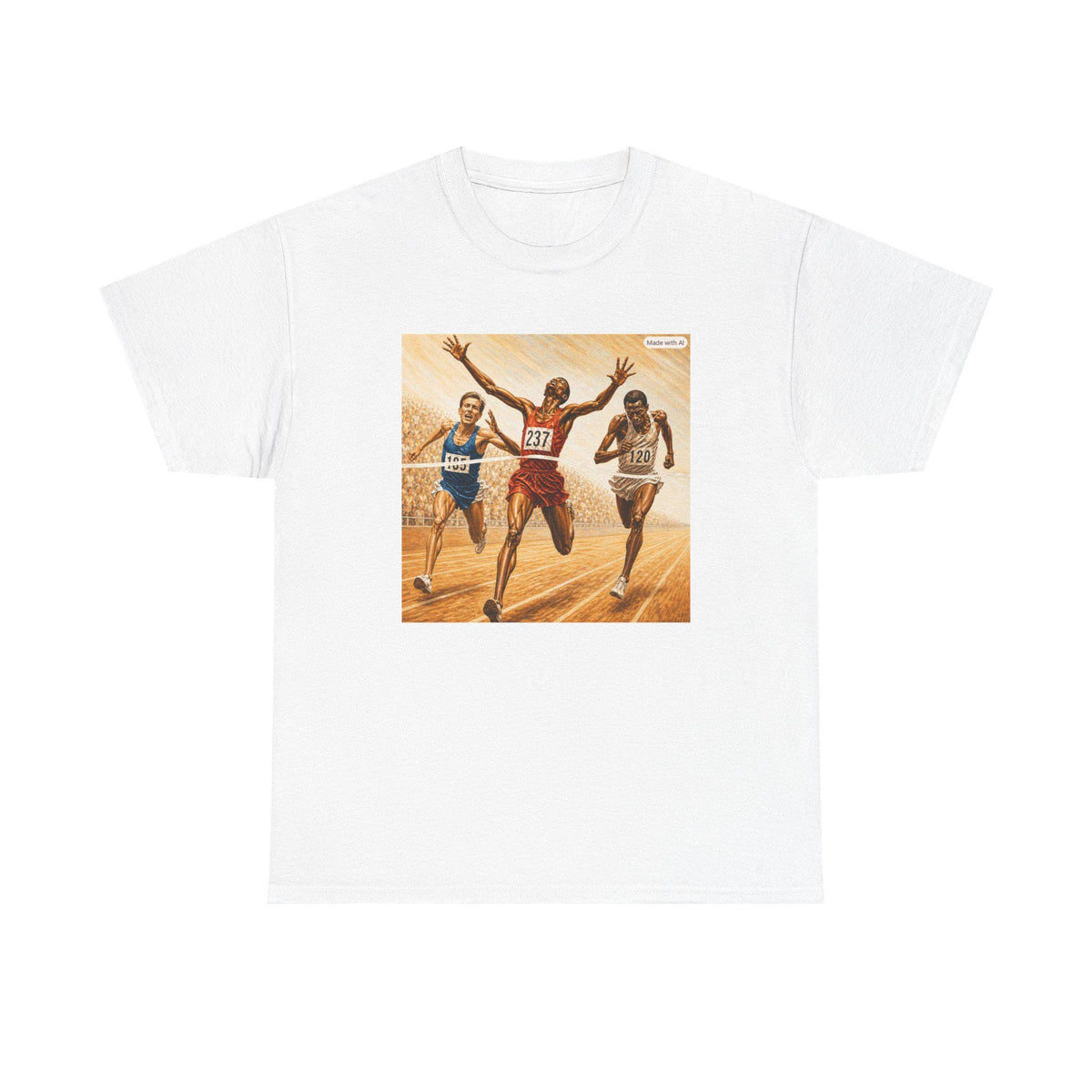 Olympic Sprint Winners T-Shirt | Vintage Track Race Illustration