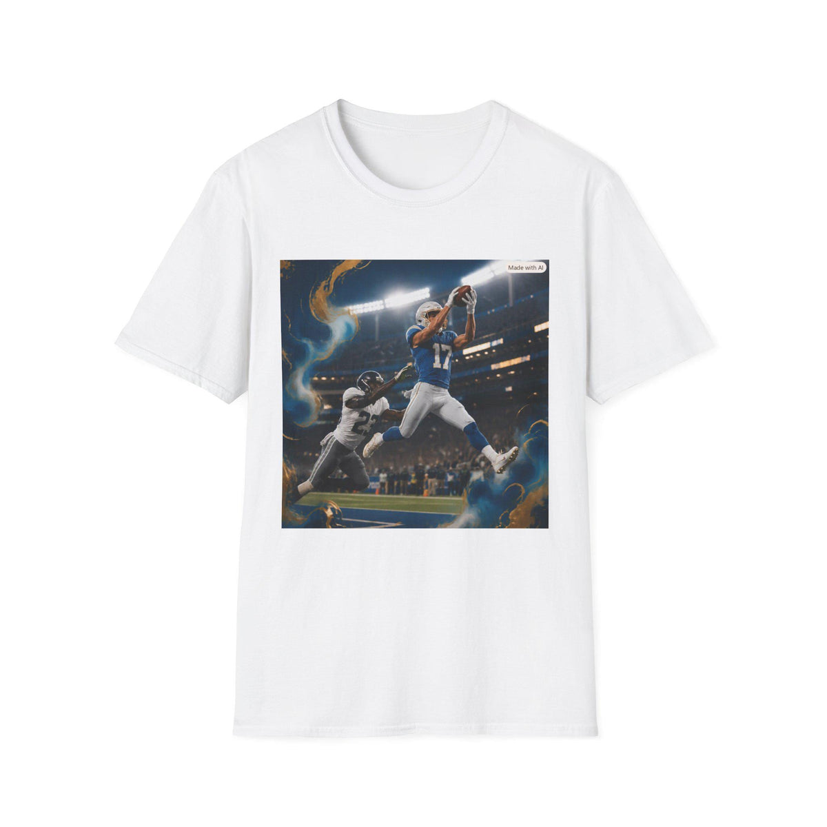 Football Quarterback Catch T-Shirt | Sports Action Stadium Shirt