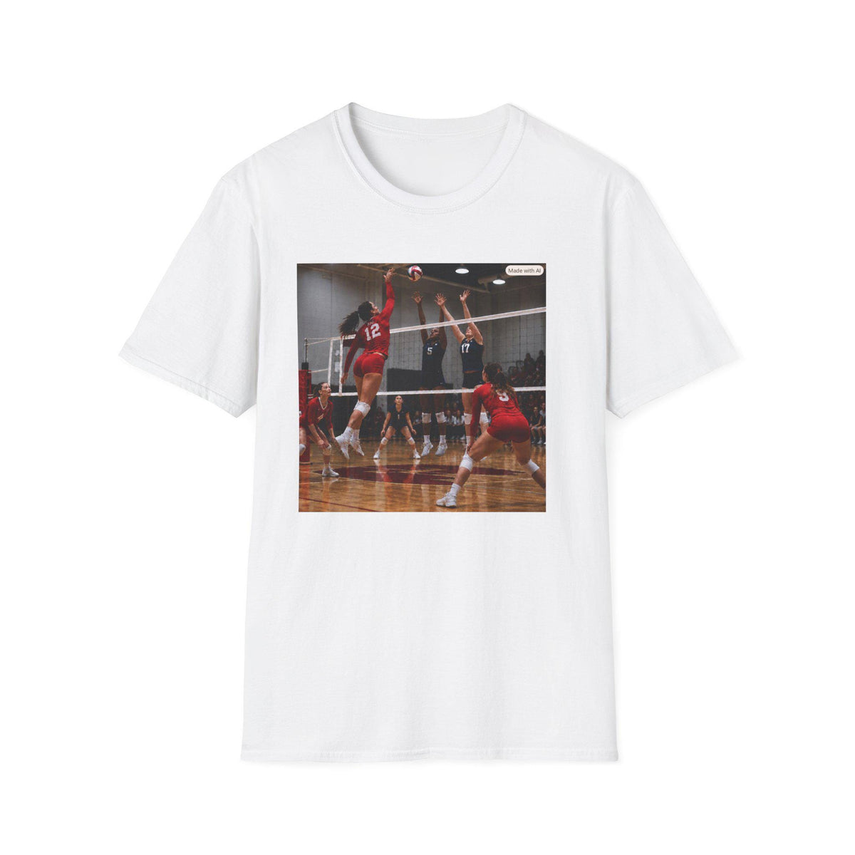High School Volleyball Spike T-Shirt | Volleyball Player Action Tee