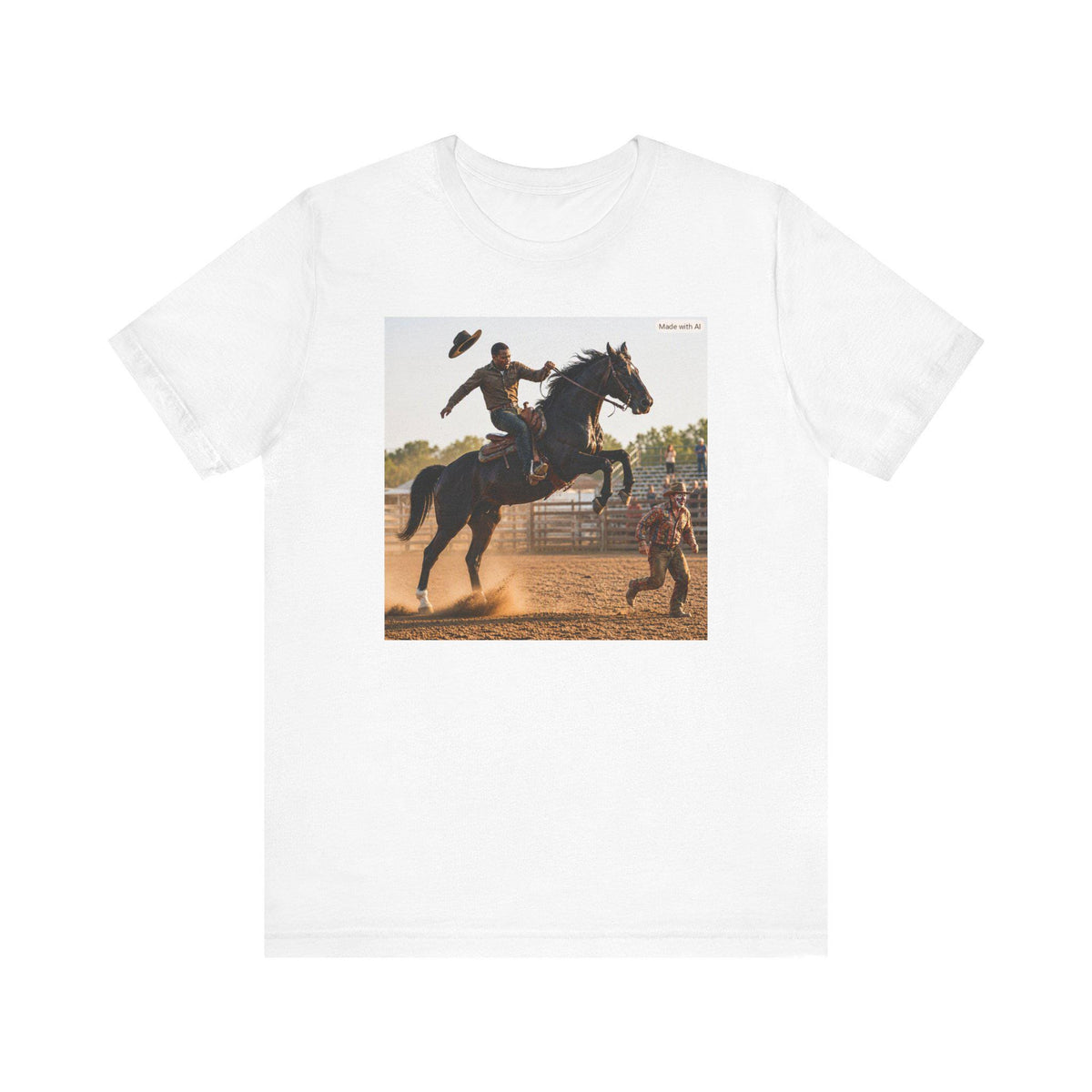 Bronc Rider Rodeo Action T-Shirt | Cowboy Horse Bucking Western Tee