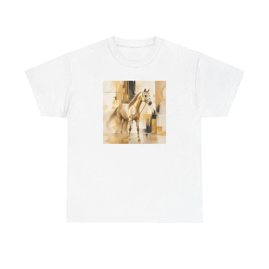 Watercolor Horse Tee | Abstract Equestrian Art, Neutral Tones