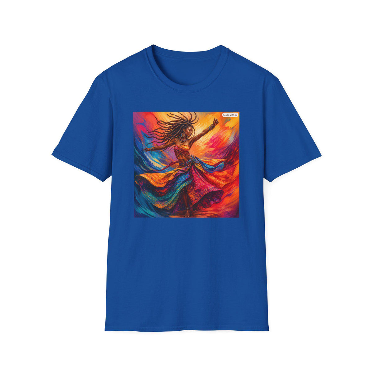 Colorful Dancing Woman T-Shirt | Vibrant Abstract Dance Art